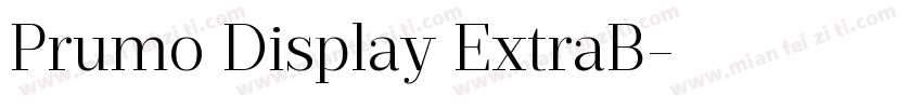 Prumo Display ExtraB字体转换